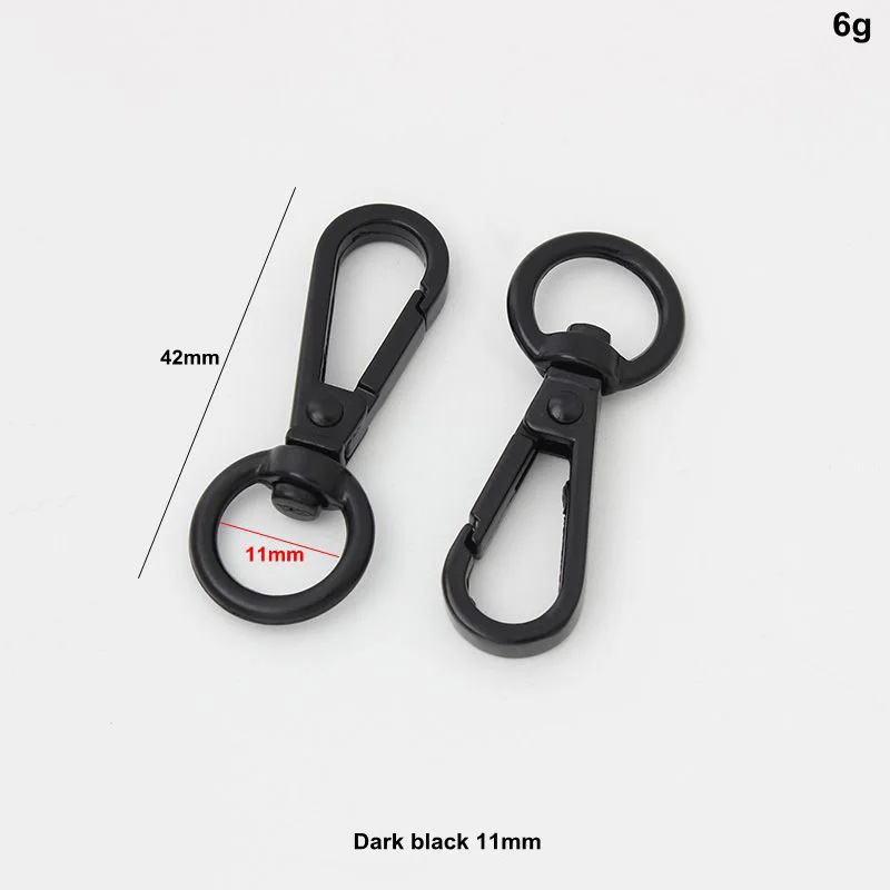 Lot De 10 Mousquetons Noirs En Métal Pour Escalade, Randonnée, Camping