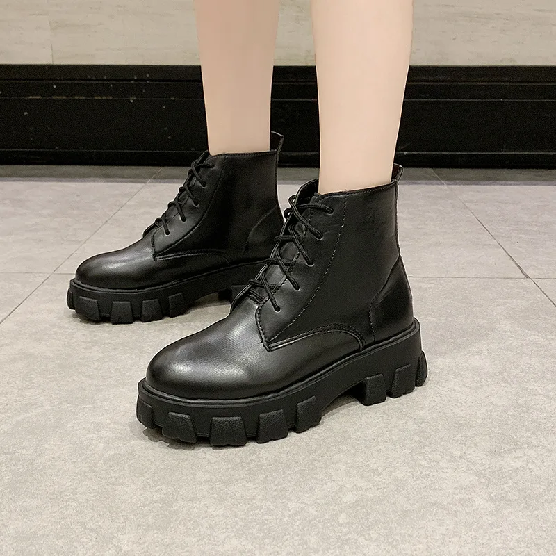 

Women's Martin Boots Winter Lace-Up Strap Snow Bootie Keep Warm Causal Fashion Warm Non-slip Boots Shoe For Ladies botas mujer