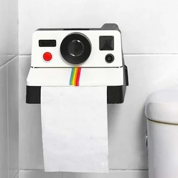 

Creative Retro Polaroid Camera Shape Inspired Tissue Boxes Toilet Roll Paper Holder Box Bathroom Decor Home New Paper Holder