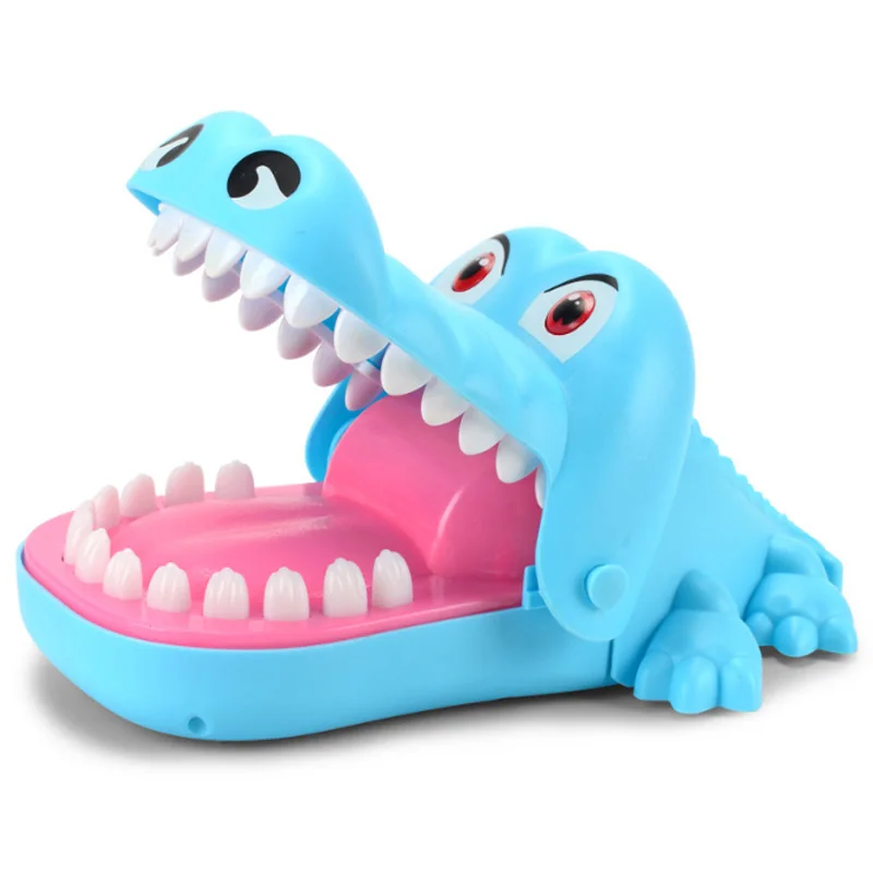 

Hot-Mouth Dentist Bite Finger Toy Large Crocodile Pulling Teeth Bar Games Electric Light Sound Toys Kids Funny Toy For Children