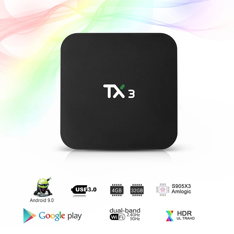 TX3 Android 9,0 Amlogic S905X3 64-разрядный четырехъядерный ТВ-приставка 4G ram 32GB 64GB rom 2,4G/5 GHz Wifi Youtube 8K медиаплеер телеприставка