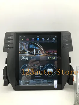 

10.4 '' Vertical Tesla Style Android 9.0 Car DVD GPS Player auto navigation radio PX6 CARPLAY HDMI IPS for Honda Civic 2016 2017