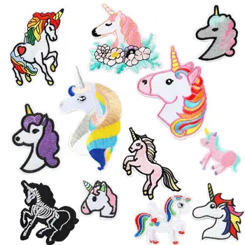

12PCS/Set Unicorn Iron On Patches Embroidered Decorative Patch Applique for Jeans Jacket Clothes Pant Backpack DIY Accessory