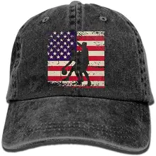 Винтаж американский флаг Баскетбол унисекс джинсовая Спортивная шляпа бейсбольная Кепка