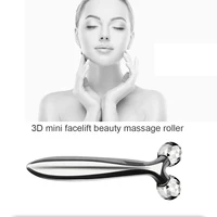 3D Roller Massager 360 obrót srebrny do wyszczuplania twarzy masażer całego ciała podnoszenia preparat przeciwzmarszczkowy masaż twarzy relaks narzędzie 3