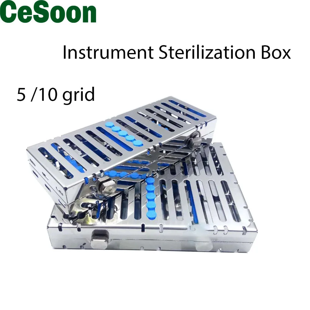 

Dental Instrument Sterilization Box Stainless Steel Surgical Autoclavable Dentist Cassette File Burs Disinfection Rack Tray Tool