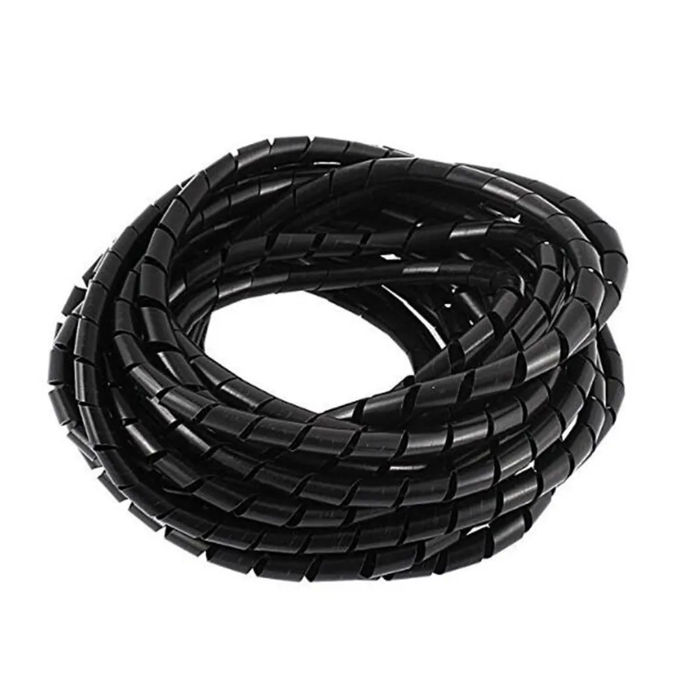 1M 8mm Wire Spiral Wrap Sleeving Band Tube Cable Protector Line Management HI 