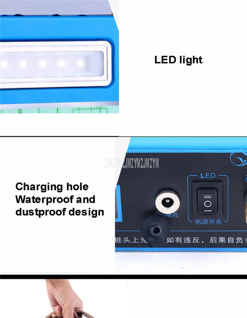 12V 60Ah/100Ah литий Батарея легкий большой Ёмкость Dual USB Порты и разъёмы с светодиодный свет для наружного Динамик портативный источник питания