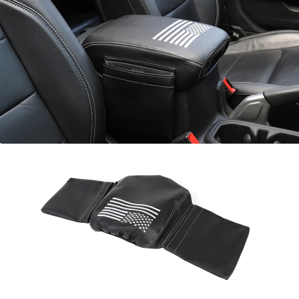 Для Jeep Wrangler JL JLU подлокотник коробка центральная консоль подлокотник черный кожаный карманный дизайн аксессуары для салона автомобиля