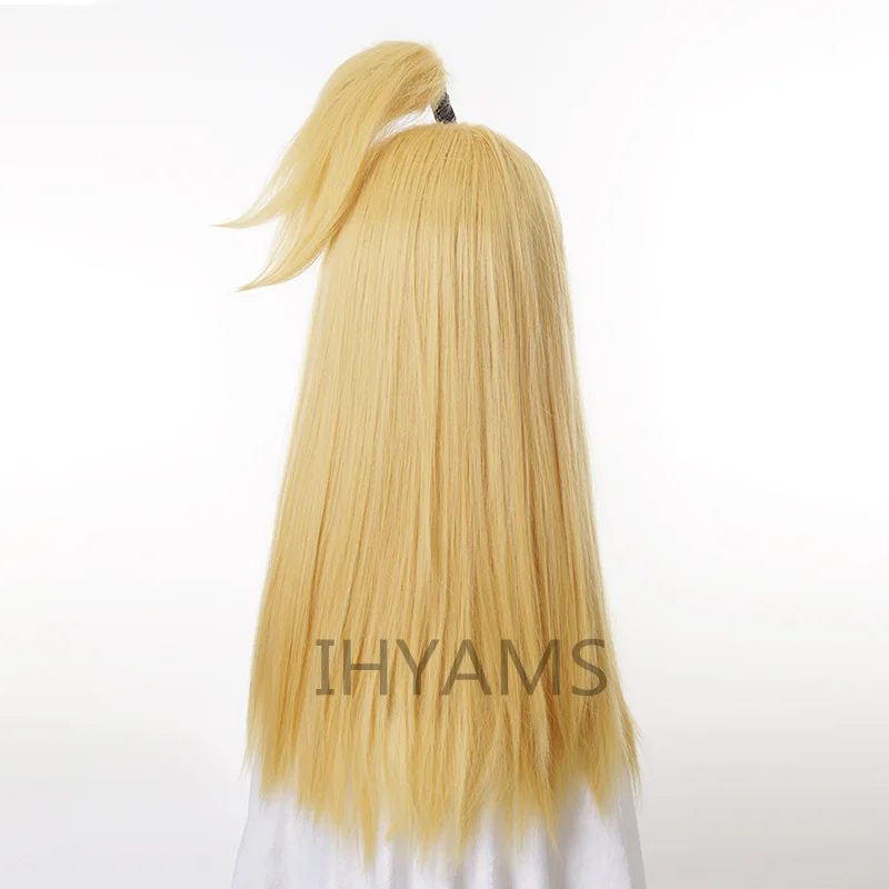 ladies halloween costumes Akactuki Cosplay wigs halloween Deidara cosplay wig for men Long Golden wigs synthetic Hair + headband + wig cap plus size costumes