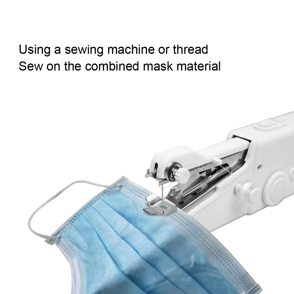 Portable Household Mini Hand Sewing Machine Quick Stitch Sew Needlework Cordless Clothes Fabrics Electronic Sewing Machine