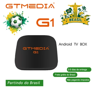 

GTMEDIA G1 Android 7.1.2 Smart TV BOX 1G DDR3 8G EMMC ROM Set Top Box 4K 3D H.265 Wifi Network M3U ACM receptor from Brazil