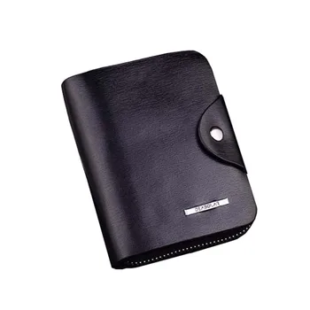 

Men`s Purse Wallet Fashion Fold Two Style High Capacity Card Coin Bag Zipper Botton Gift Simlpe Convenience Long 12cm