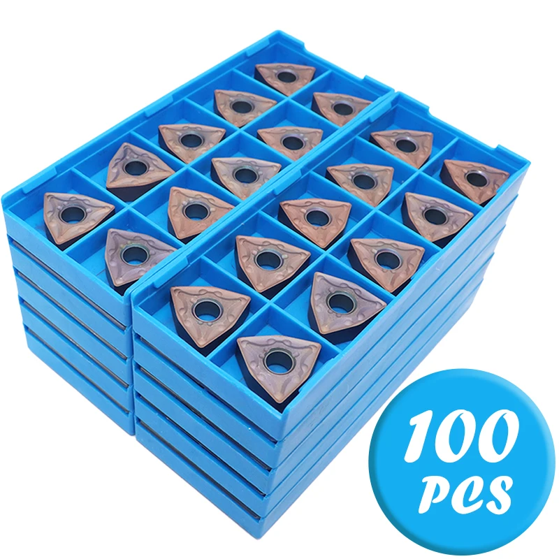 

WNMG080408 MA VP15TF Carbide Inserts 100PCS WNMG 080408 External Turning Tool CNC Metal Lathe Cutters Tool For MWLNR Tool Holder