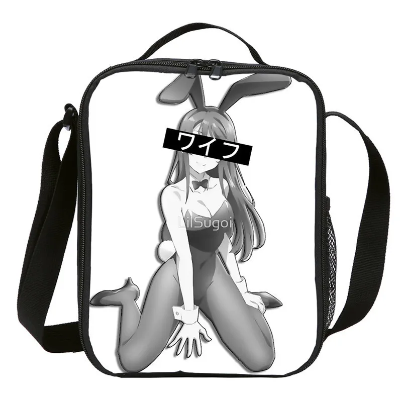 Малый мешок обеда для детей мальчиков девочек Забавные Sugoi Senpai аниме Waifu письмо 3D печать льда мешок изолированный тепловой Пикник Ланчбокс - Цвет: DODIB4076710-S1124