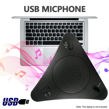 

Willkey USB Conference Microphone Omnidirectional Condenser Microphone Speaker for Meeting Business Conference Computer Laptop