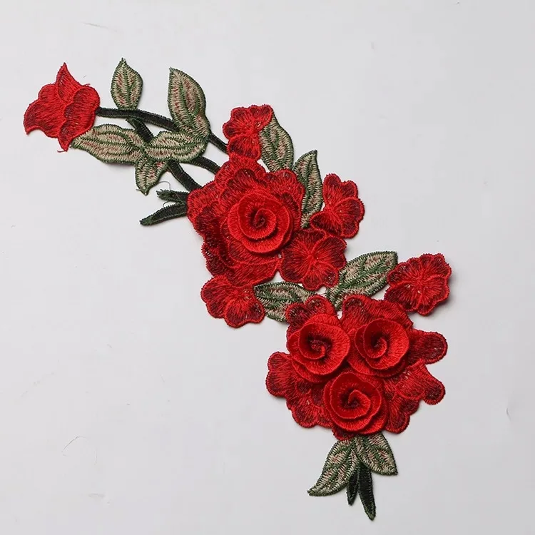 fashion 1pcs Flowers Iron On embroidery Patche Fleur De Lis Applique Clothes Washable Application | Аксессуары для одежды