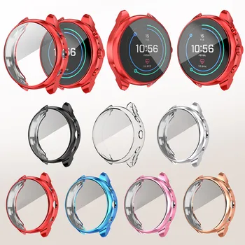 

CARPRIE Smartwatch Smart watch Cases Covers Electroplate Soft TPU Frame Case Cover with Screen Protector for Fossil ftw6022 #90