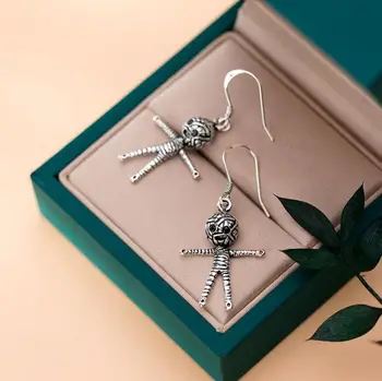 

Skeleton Drop Earrings 100% Guaranteed Solid 925 Sterling Silver Drop Earrings