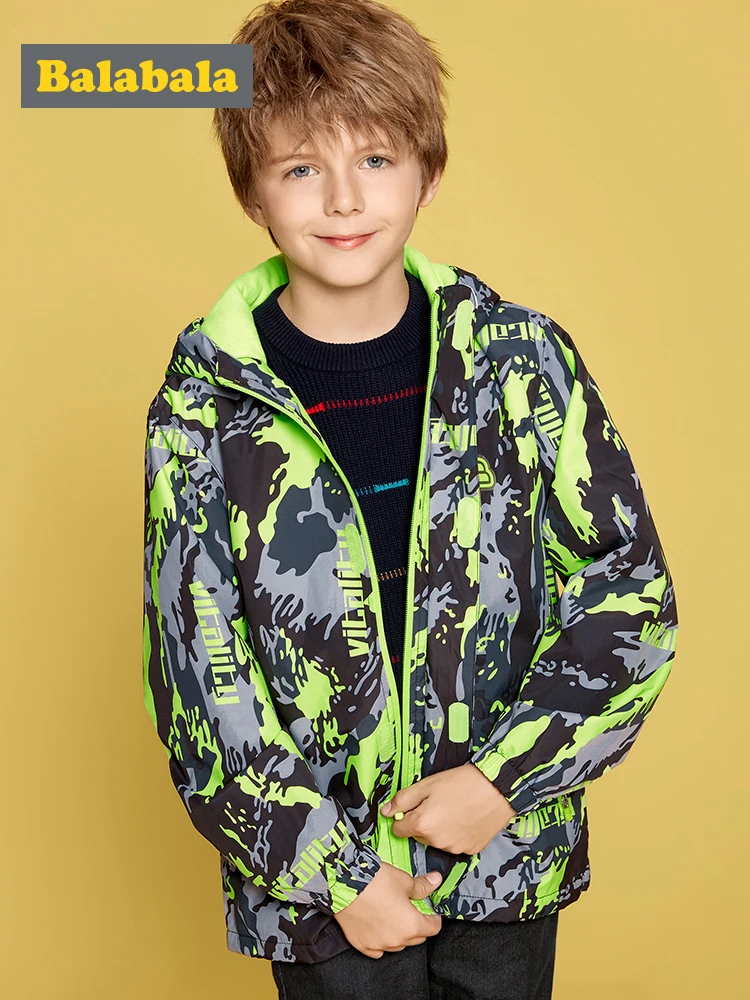 

Children jacket boy's jacket 2019 autumn new big children's clothing windproof warm fashion trech coat