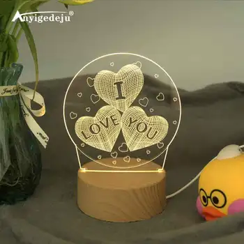 

ANYIGEDEJU 3D Plaat Led Lamp Creatieve Led Night Light Novelty Illusion Night Lamp 3D Illusion Tafellamp Voor Thuis decoratieve