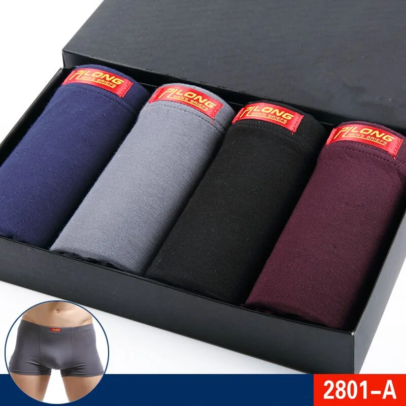 Стиль 4 шт./компл. из Boxershort Для мужчин из мягкой дышащей ткани Для мужчин нижнее белье боксеры модное хлопковое нижнее белье Для мужчин трусы-боксеры