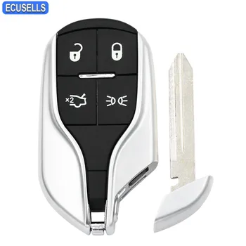 

4 Button Remote Key Shell Case Smart Car Key Housing Light Button for Maserati Ghibli 2014 2015 Quattroporte FCC ID: M3N-7393490