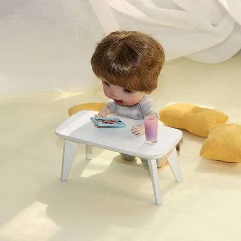1/12 Miniature Dollhouse Selfie Stick Mobile Phone Mini Laptop for Pretend Play Blyth OB11 BJD Doll House Decoration Accessories