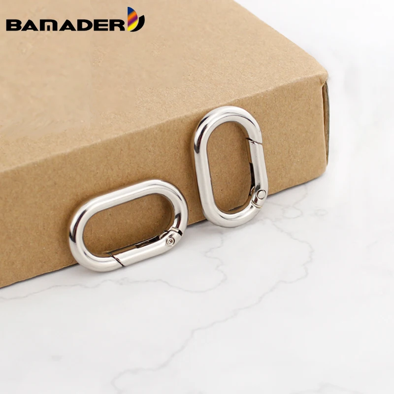 

BAMADER Spring Oval Open Ring Buckles Clips Hooks Openable Keyring Leather Strap Buckle Snap Clasp Clip Trigger DIY Accessories
