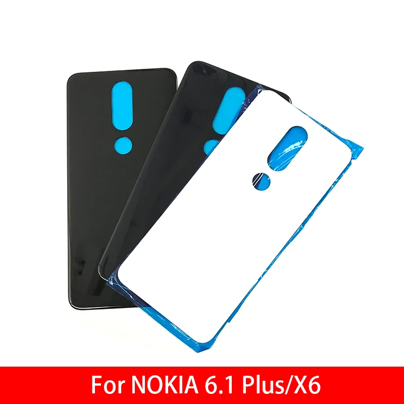 10 шт./лот для Nokia X6/6 1 Plus TA-1099/1103 стекло задняя крышка батареи | Мобильные телефоны и