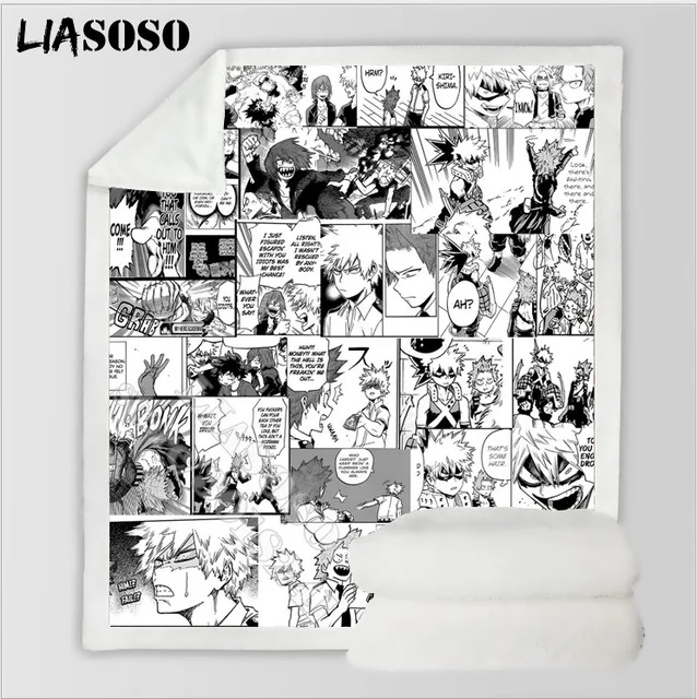 My Hero Academia Blanket 3D Print Anime Adult Fleece Quilt Teens Travel Sofa Keep Warm Child Throw Plush Blankets Bedspread B13 19