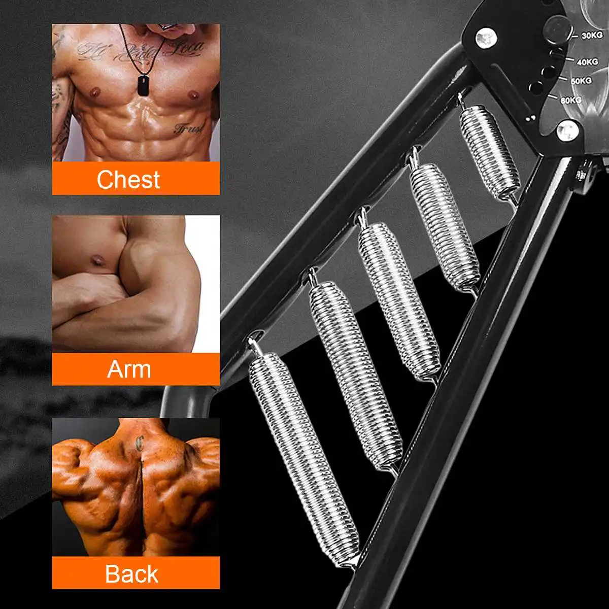 4 in 1 Arm Exerciser Chest Expander Exercise Adjustable Muscle Strength  Training Fitness Arm Trainer machine Pull Hand Gripper