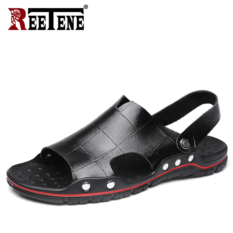 men's summer leather sandals