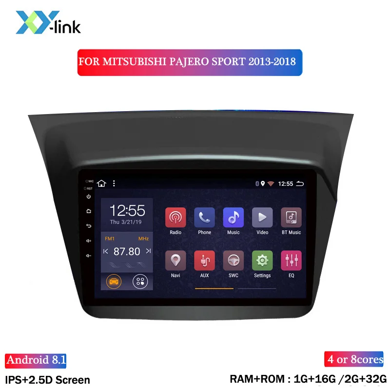 Car Multimedia Player 9 Inch Android 8.1 Radio For Mitsubishi Pajero Sport 2013-2018 GPS Navigation Stereo No 2 Din Dvd Camera | Автомобили