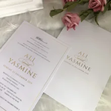 100-Бесплатные персонализированные Заказные 500 граммовые бумажные фольгированные свадебные пригласительные открытки с конвертами