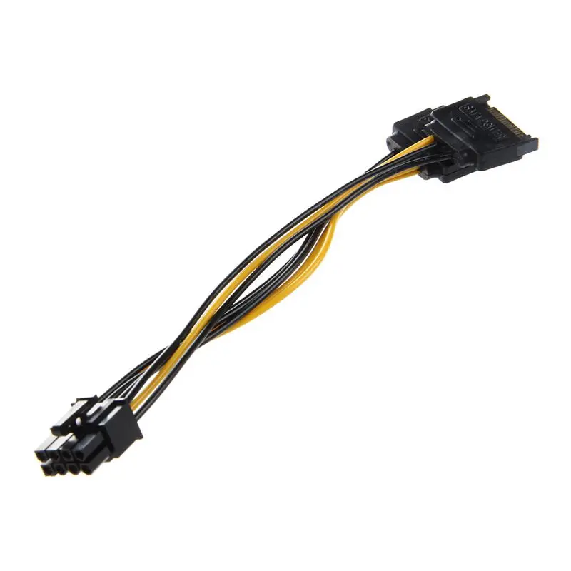 Двойной 15 Pin SATA штекерным PCIE 8Pin(6 + 2) Мужской видеокарта Мощность кабель |