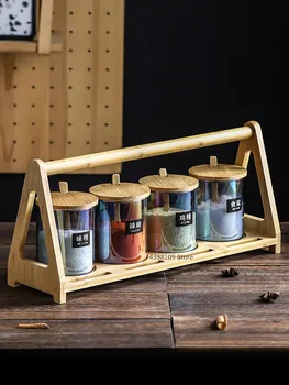 

Kitchen Seasoning Tools Stained Glass Seasoning Bottle Scandinavian Ceramic Salt Shaker Household Seasoning Box Combination Set