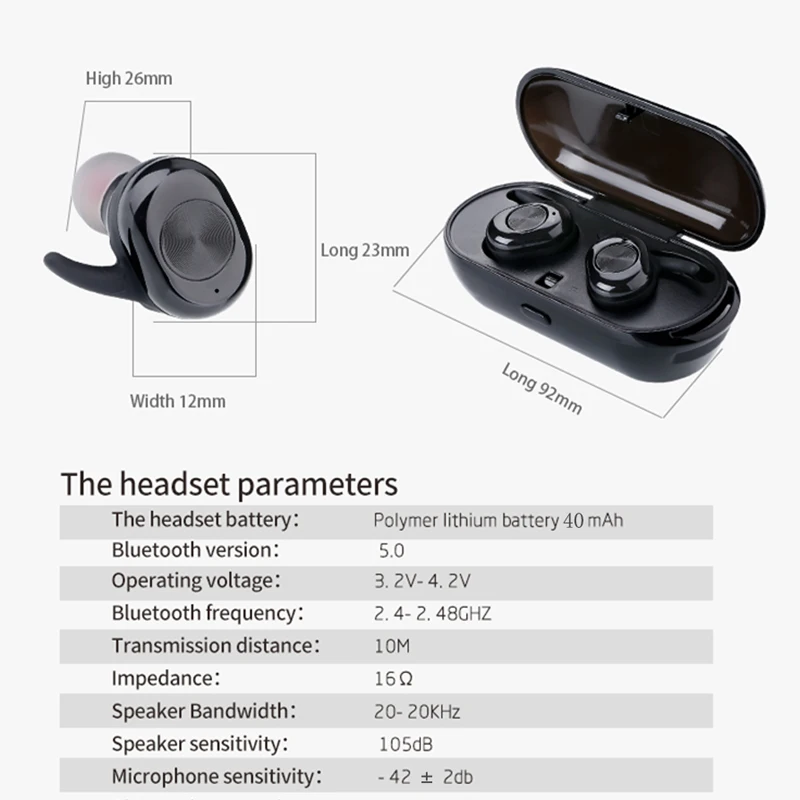 TWS беспроводные наушники Мини Bluetooth 5,0 бинауральные наушники для Xiaomi huawei iphone Мобильный стерео наушники гарнитура