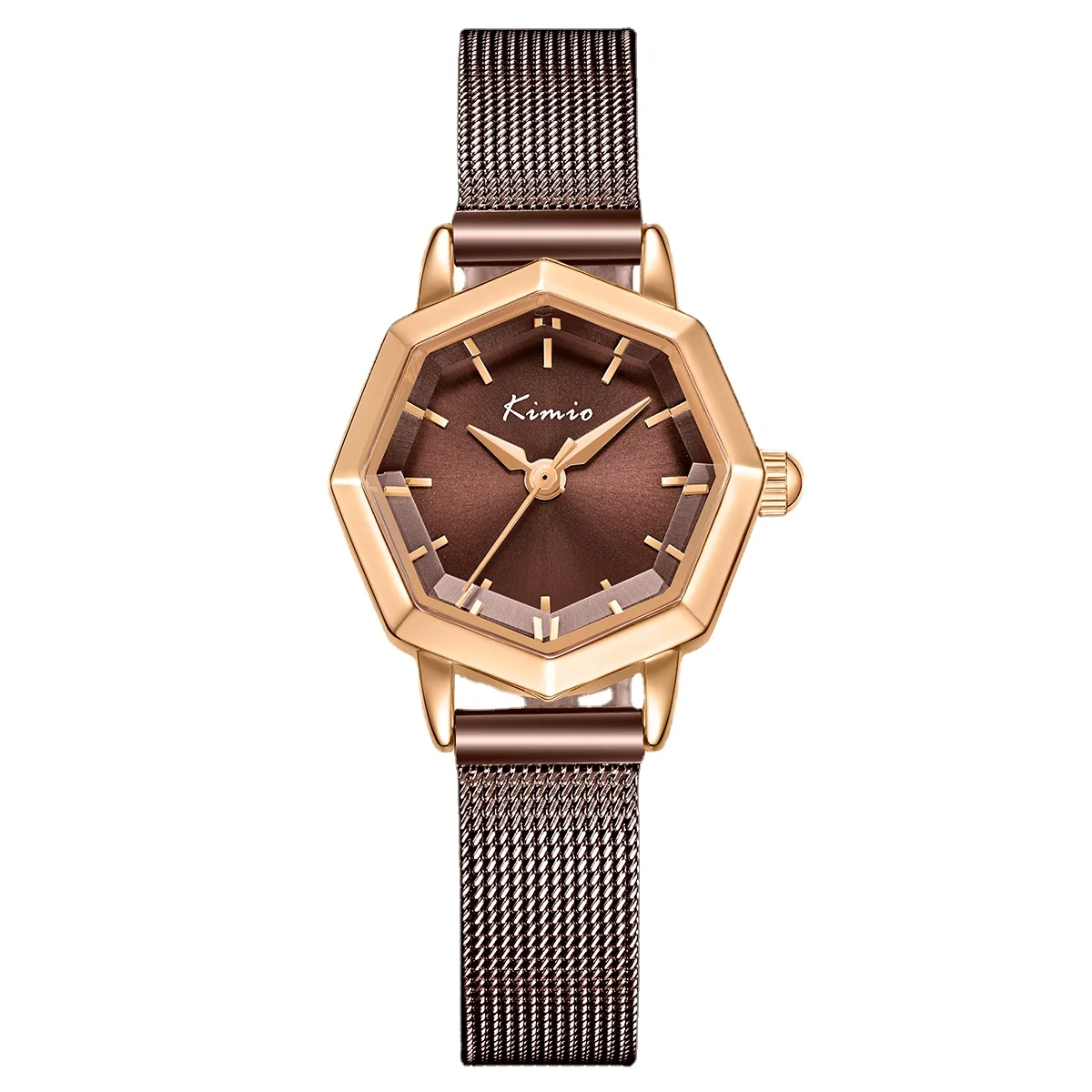 Ladies Small Gold Watch Fashion Simple Octagonal Watch Net Chain Watch Temperament Watch Female