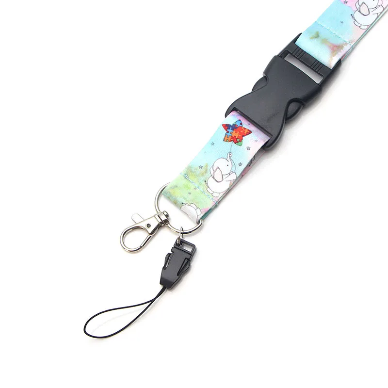 PC133 20 шт./лот слон Радуга аутистический талреп знак ID Lanyards/Мобильный телефон Веревка шеи ремни брелок
