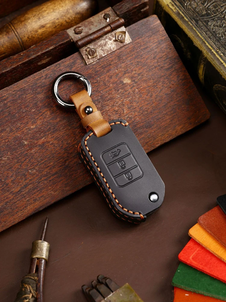 Nuova custodia portachiavi in pelle per Honda 2016 2017 CRV Pilot Accord Civic Car Shell Auto portachiavi portachiavi 8 2.JPG