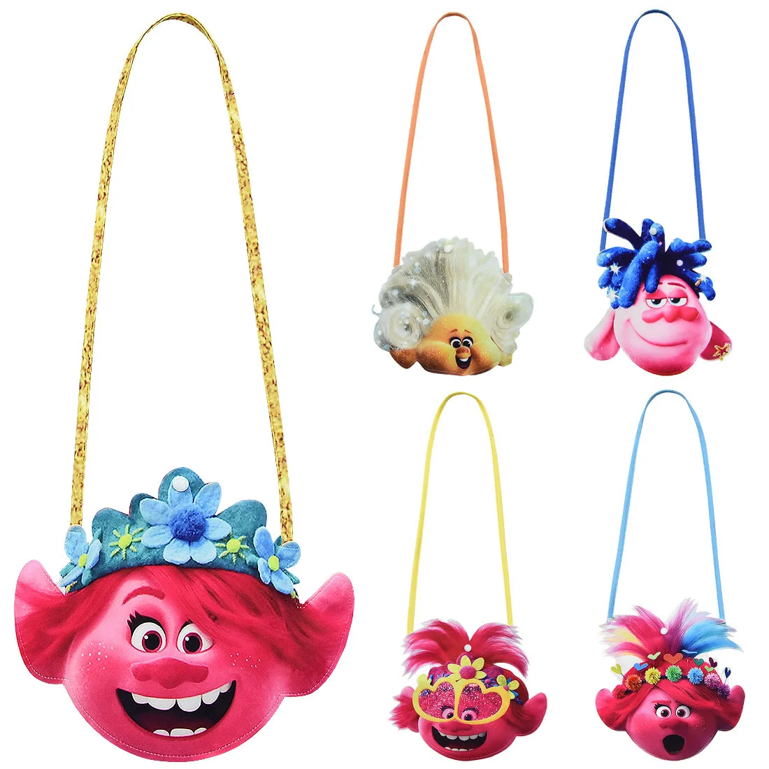 Тролли 2 poppy branch barb biggie милый мультфильм печать сумка для детей девочек Подарки на