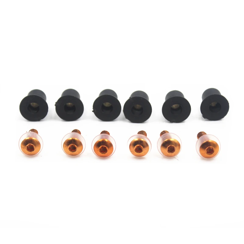 

6pcs M5 Universal Motorcycle Fairing Bolts Windscreen Nut Bolt Washer Screw Chopper Touring