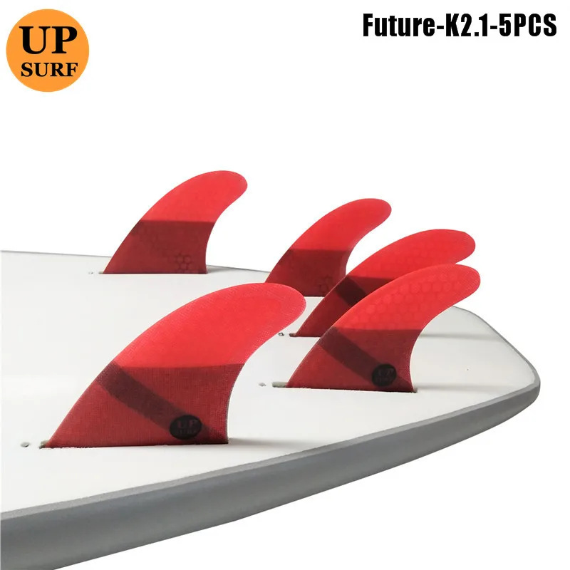 Дизайн Upsurf Future Fin K2.1 плавники для серфинга из стекловолокна сотовые три-четыре плавники Quilhas Подруливающее Устройство 5 плавников набор