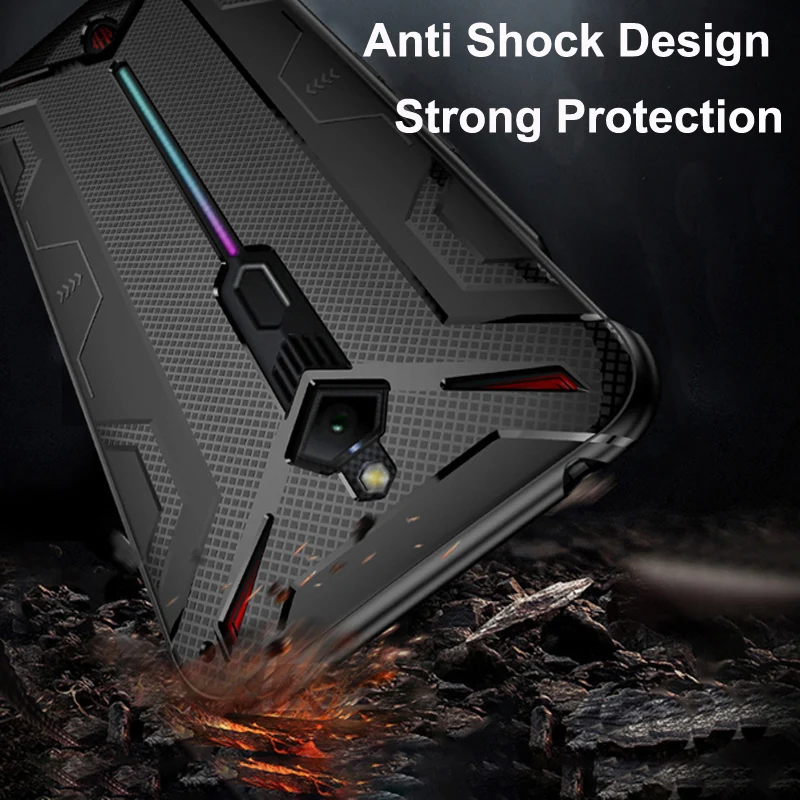 Shockproof Protective TPU Soft Case for Nubia Red Magic 3 / 3S Heat Dissipation Cover with original Red Magic PUBG Game Gamepad