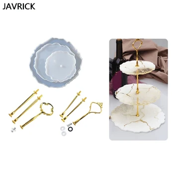 

Crystal Epoxy Resin Mold Three-layer Fruit Tea Tray Casting Silicone Mould DIY Crafts Desktop Decoration Making Tools