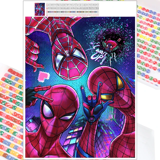 5D Diamond Painting Cross Stitch DIY Spiderman Full Round Drill