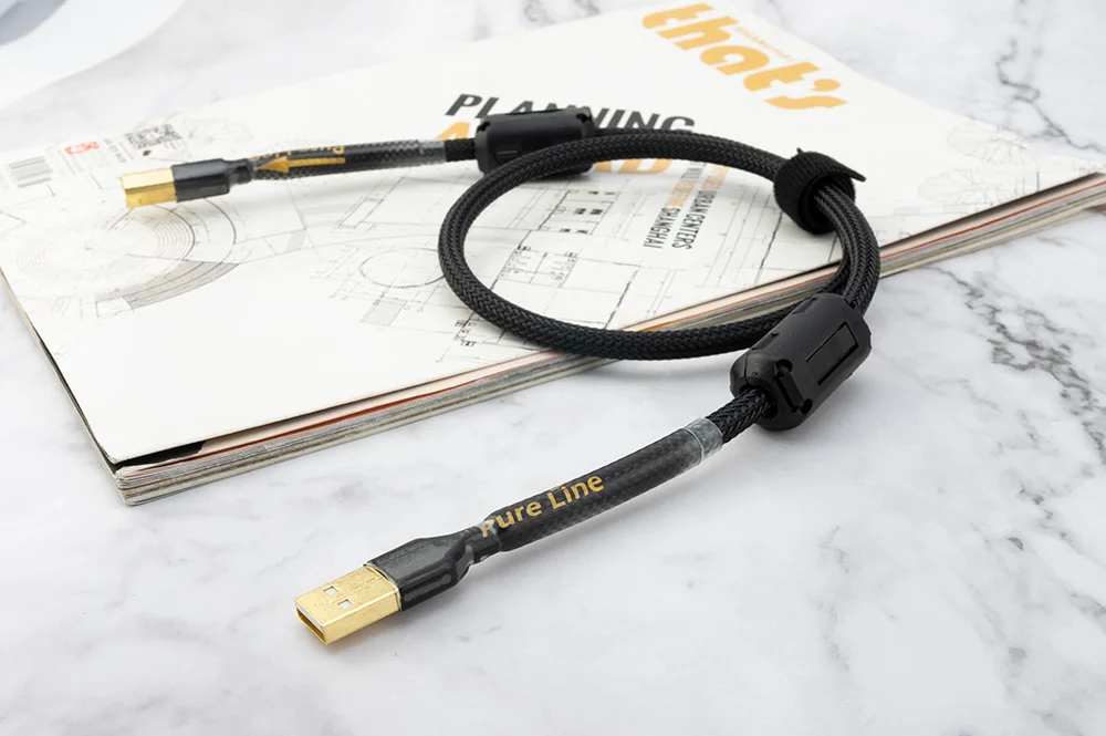 Cabo de Áudio para Amplificador Cabo de Dados Dac de Alta Usb com Pureline Alta Qualidade Duplo Anel Magnético A-b Cabo Usb - Mogami 2534 Fidelidade com - Image 6