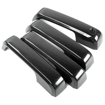 

Carbon Fiber Outer Door Handle Cover Trim Shell Car Door Handle Decorative Cover Insert Accessories for Ford F150 2015Up