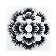 7 пар, натуральные накладные ресницы, 3 вида стилей/поднос, накладные ресницы, 25 мм, длинный макияж, 3D норковые ресницы для наращивания, норковые ресницы для красоты